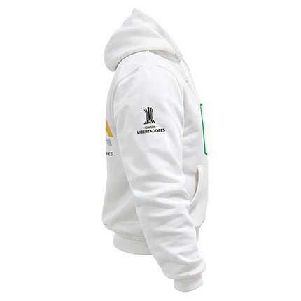 Hoodie Atlético Nacional Oficial conmebol libertadores silueta blanco