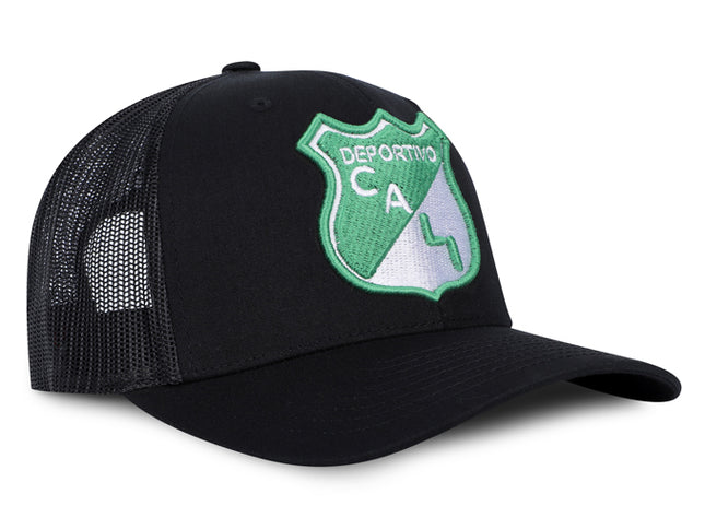 Gorra Deportivo Cali Oficial Flexfit 6606 Negro