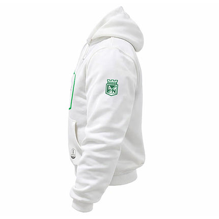 Hoodie Atlético Nacional Oficial conmebol libertadores silueta blanco