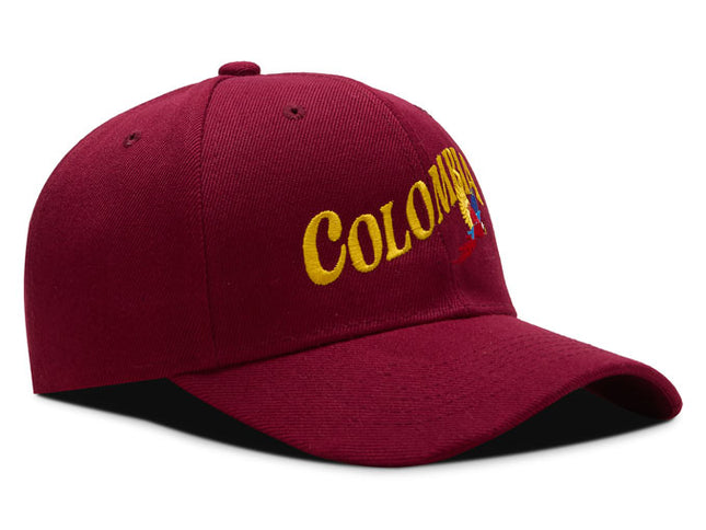 Gorra DJ caps Souvenir Colombia guacamaya vinotinto