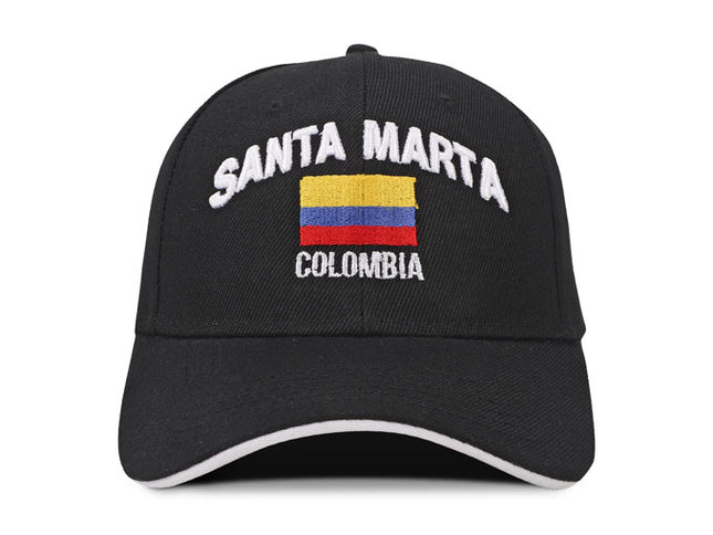 Gorra Santa Marta Colombia Souvenir Negro OC Caps