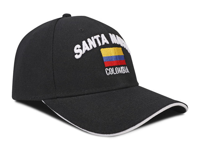 Gorra Santa Marta Colombia Souvenir Negro OC Caps