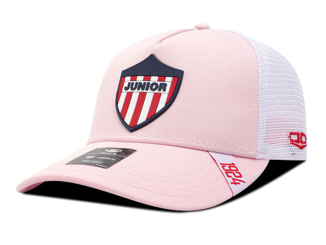 Gorra Junior FC Oficial de Malla FJL-007 rosa/blanco