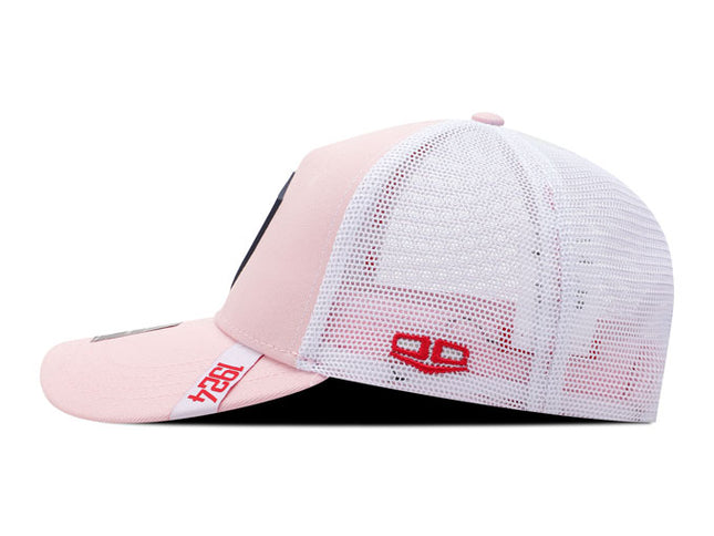 Gorra Junior FC Oficial de Malla FJL-007 rosa/blanco