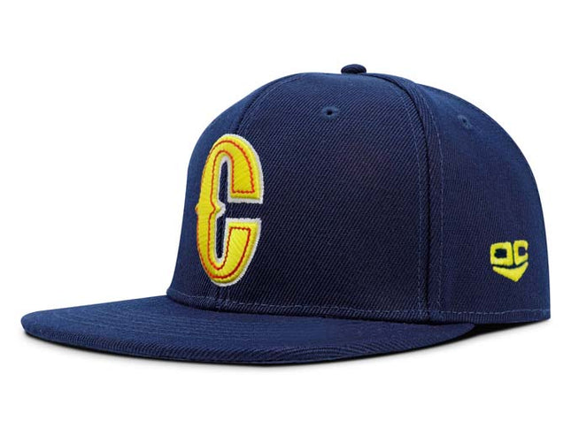 Gorra Selección Colombia de Béisbol Oficial Fánaticos Plana Azul oscuro