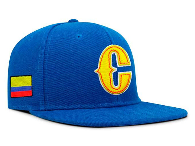 Gorra Selección Colombia de Béisbol Oficial Plana Azul rey