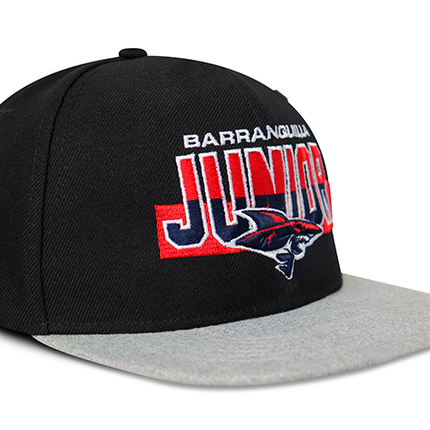 Gorra Junior FC Oficial Gris/Negro Plana