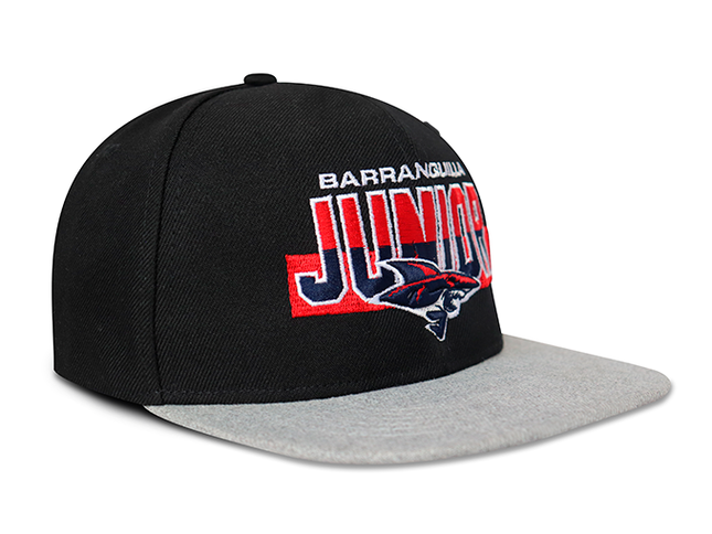 Gorra Junior FC Oficial Gris/Negro Plana