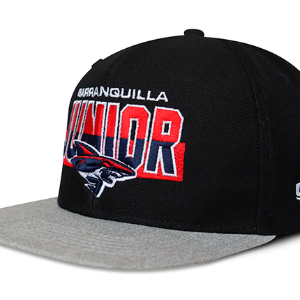 Gorra Junior FC Oficial Gris/Negro Plana