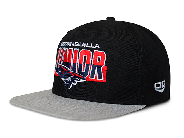 Gorra Junior FC Oficial Gris/Negro Plana