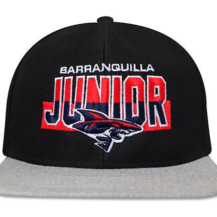 Gorra Junior FC Oficial Gris/Negro Plana