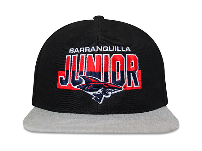 Gorra Junior FC Oficial Gris/Negro Plana