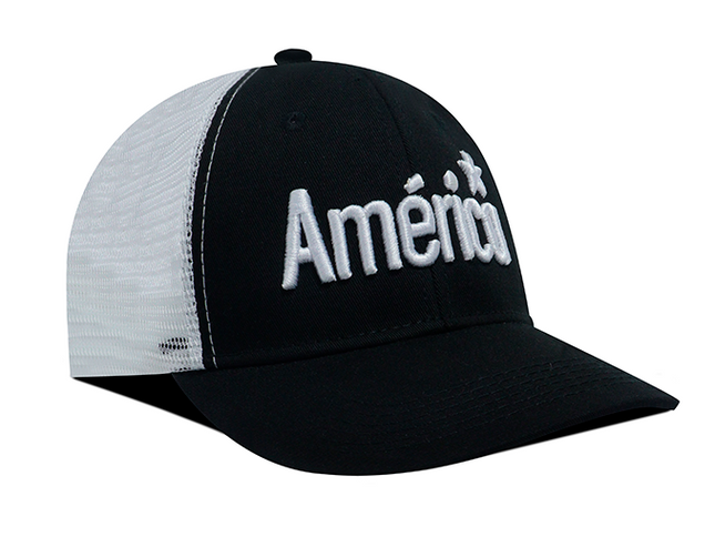 Gorra América de Cali Oficial OC Caps de Malla Negro/Blanco