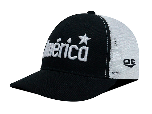 Gorra América de Cali Oficial OC Caps de Malla Negro/Blanco