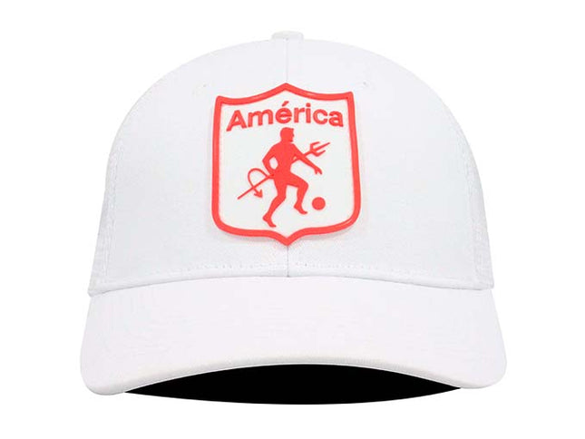 Gorra América de Cali Oficial OC Caps blanca malla