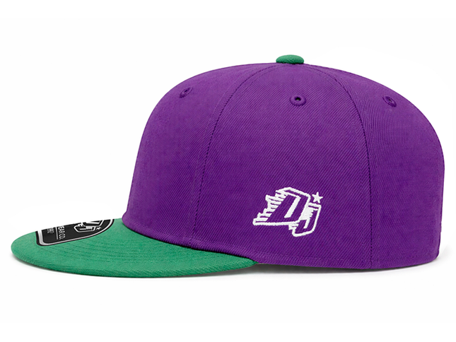 Gorra plana DJ Remember you´re not alone morado/verde