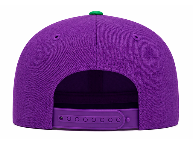 Gorra plana DJ Remember you´re not alone morado/verde