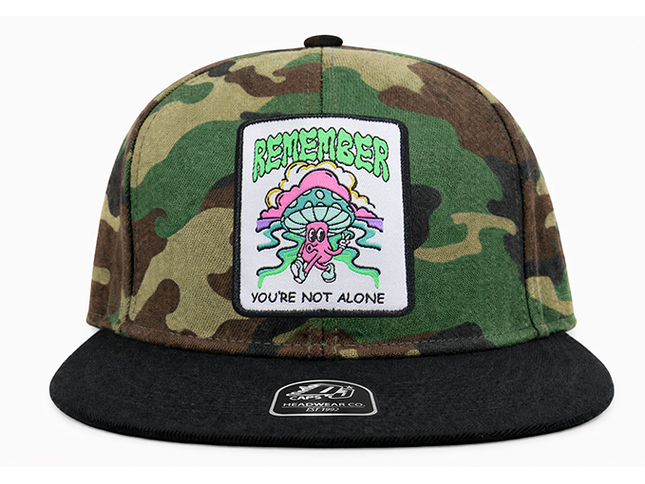 Gorra plana DJ Remember you´re not alone camuflado/negro