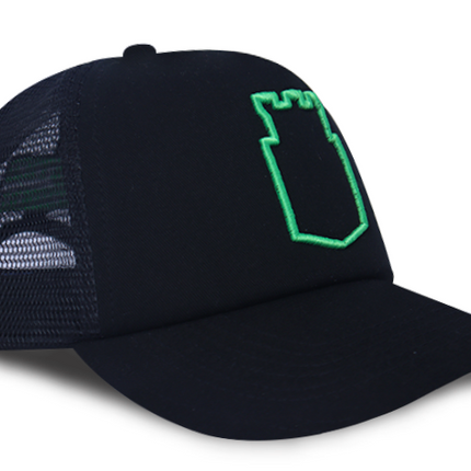 Gorra Atlético Nacional Oficial de Malla Negro Reborde