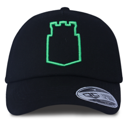 Gorra Atlético Nacional Oficial de Malla Negro Reborde
