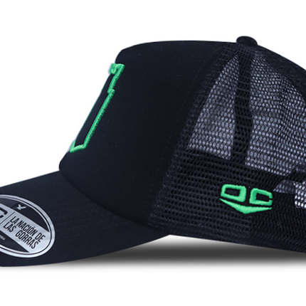 Gorra Atlético Nacional Oficial de Malla Negro Reborde