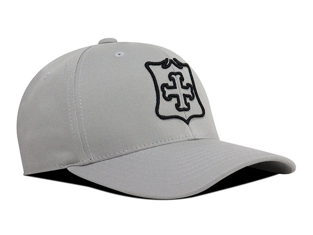 Gorra Independiente Santa Fe Oficial Flexfit 6277 gris escudo vintage