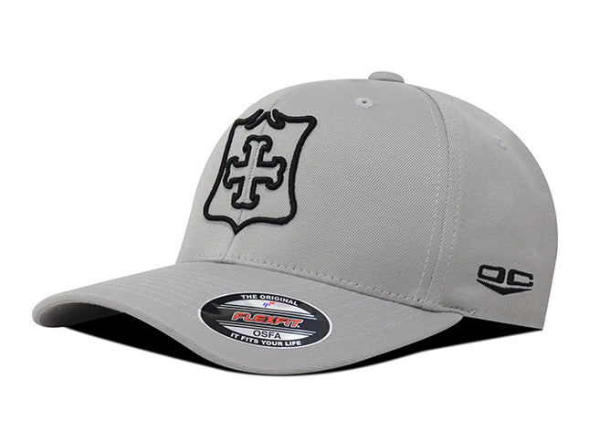 Gorra Independiente Santa Fe Oficial Flexfit 6277 gris escudo vintage