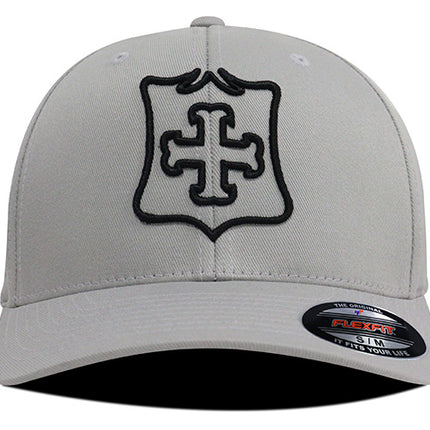 Gorra Independiente Santa Fe Oficial Flexfit 6277 gris escudo vintage
