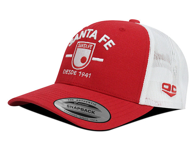 Gorra Independiente Santa Fe Oficial Flexfit 6606 rojo/blanco