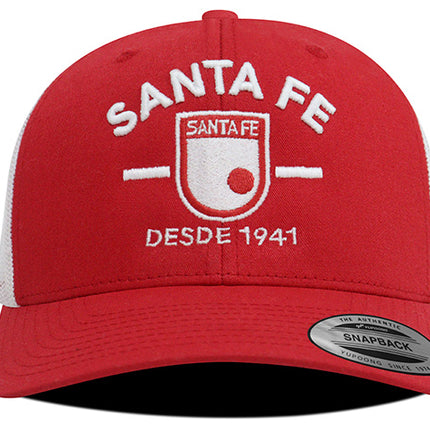Gorra Independiente Santa Fe Oficial Flexfit 6606 rojo/blanco