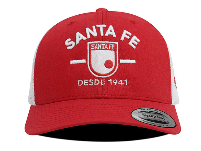 Gorra Independiente Santa Fe Oficial Flexfit 6606 rojo/blanco