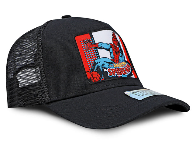 Gorra Marvel Spiderman Original Negra Malla Talla Adulto Oc Caps