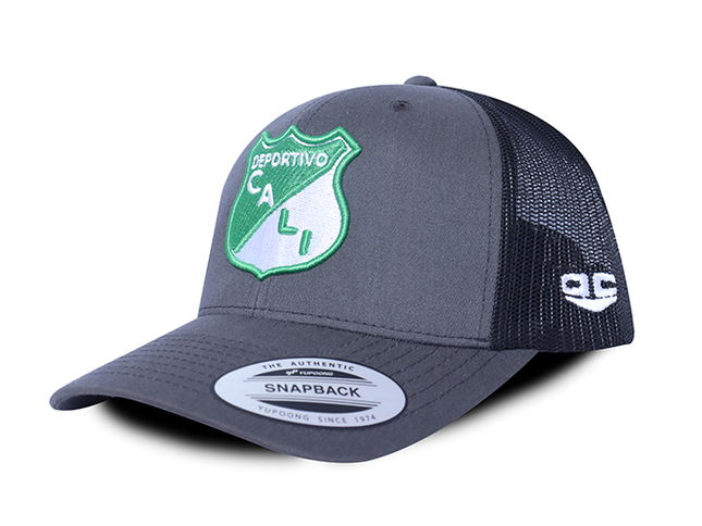 Gorra Deportivo Cali Oficial Flexfit 6606T Gris oscuro/Negro