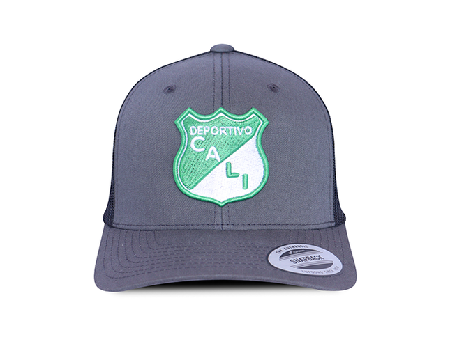 Gorra Deportivo Cali Oficial Flexfit 6606T Gris oscuro/Negro